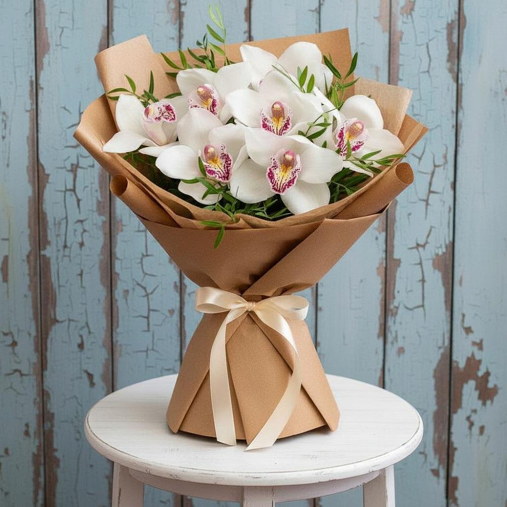 Букет цветов из: Орхидеи и Розы в Гиагинском