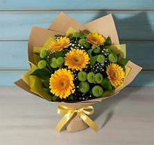 Букет цветов из:  Герберы и Хризантемы #REPLACE_PRED# Гиагинском