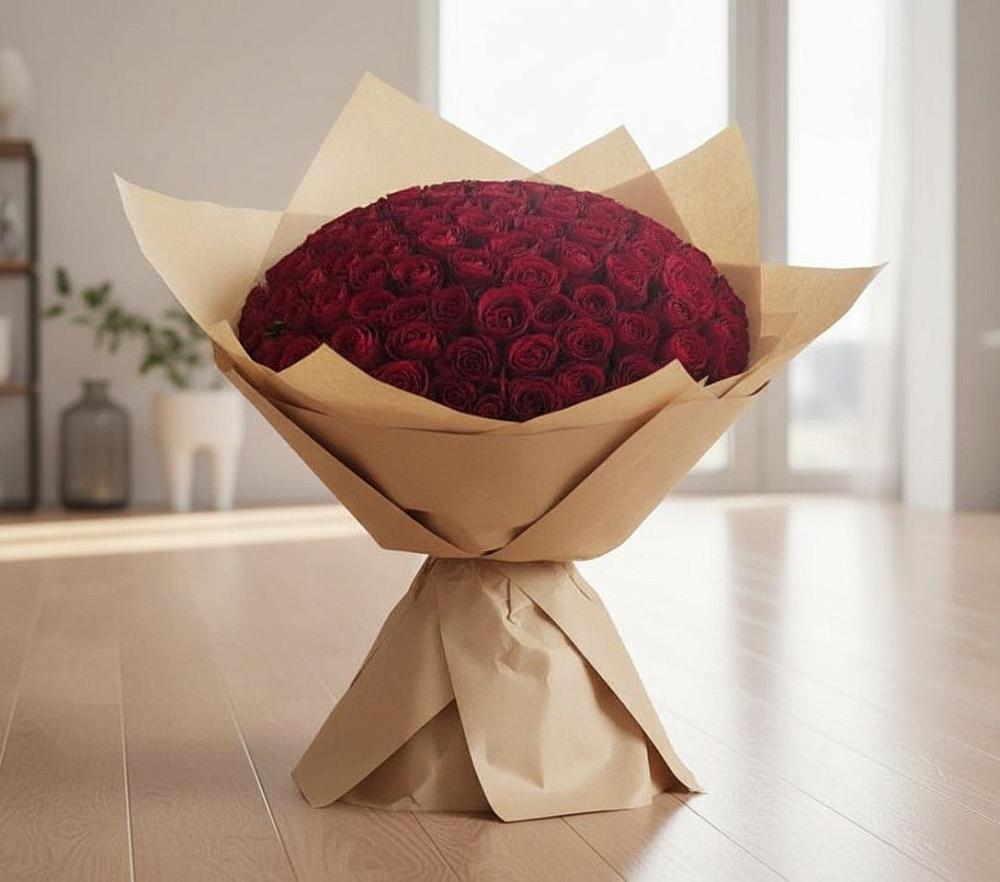Букет 101 Красная роза в Гиагинском