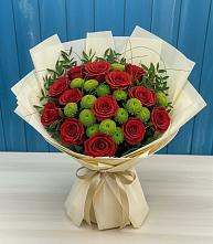 Букет цветов из:  Розы и Хризантемы в Гиагинском