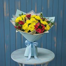 Букет цветов из:  Альстромерии и Хризантемы в Гиагинском