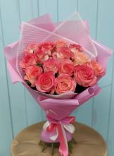 Букет 15 Розовых роз Равель #REPLACE_PRED# Гиагинском