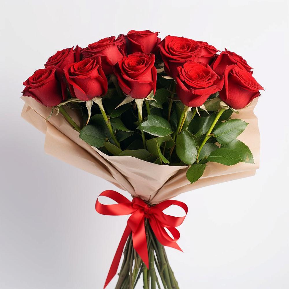Букет 11 Красных роз Эдлесс Лав в Гиагинском